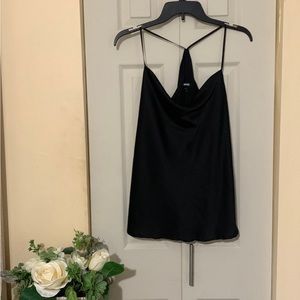 Express satin cowl neck cami/ Size large